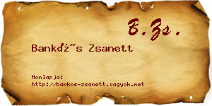 Bankós Zsanett névjegykártya