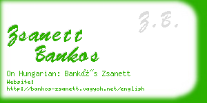 zsanett bankos business card
